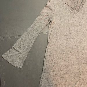 Grey bell sleeve dress